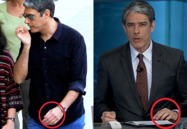William Bonner em julho e um dia após anúncio de separação (Foto: AgNews e Reprodução/TV Globo) William Bonner em julho e um dia após anúncio de separação (Foto: AgNews e Reprodução/TV Globo)