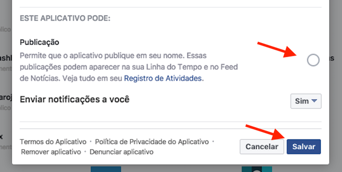 Função que impede que um aplicativo publique em seu nome no Facebook (Foto: Reprodução/Marvin Costa) (Foto: Função que impede que um aplicativo publique em seu nome no Facebook (Foto: Reprodução/Marvin Costa)) Função que impede que um aplicativo publique em seu nome no Facebook (Foto: Reprodução/Marvin Costa) (Foto: Função que impede que um aplicativo publique em seu nome no Facebook (Foto: Reprodução/Marvin Costa))