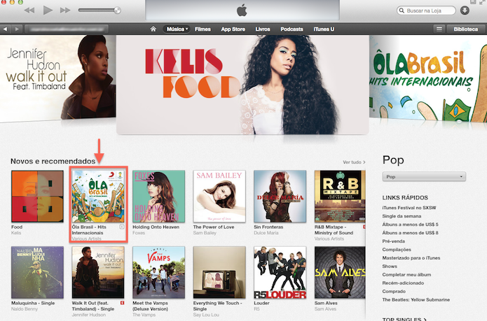 Acessando o conteúdo de um álbum na iTunes Store (Foto: Reprodução/Marvin Costa)