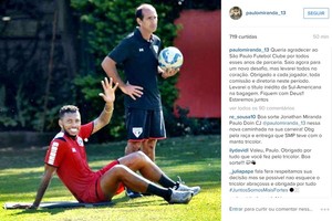 Paulo Miranda se despede do São Paulo (Foto: Reprodução/Instagram)