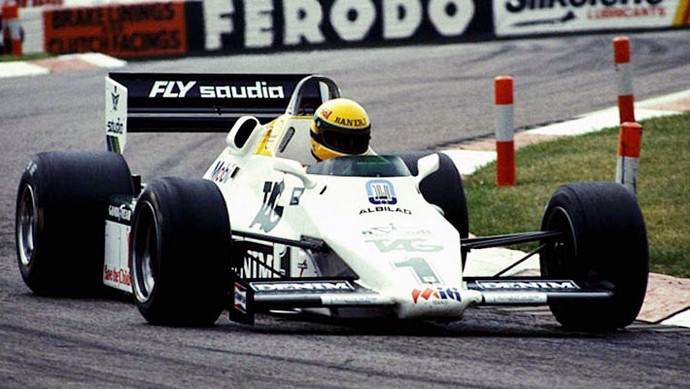 Ayrton Senna Williams 1983 primeiro teste na Fórmula 1 Donington Park (Foto: Reprodução)