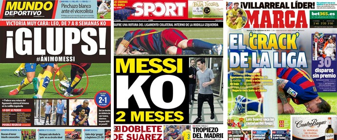 Jornais internacionais Messi