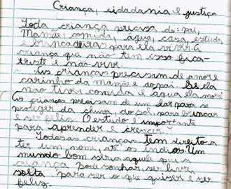 Sophia de Lima Montello Jardim, 6 anos, escreveu de Porto Velho. 'Todas as crianças têm direito a ter um nome, até os índios.' (Foto: Divulgação/CNJ)