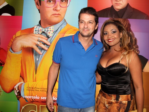 Marcelo Serrado e Gaby Amarantos em pré-estreia de filme em Belém do Pará (Foto: Wesley Costa/ Ag. News)