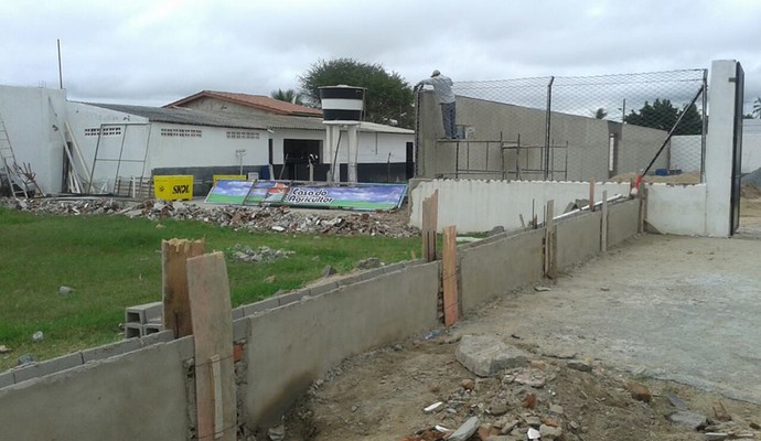 Obras no Estádio Presidente Vargas, do Treze (Foto: Divulgação / Treze)