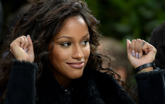  Fanny Neguesha namorada de Balotelli no jgo MIlan e Lazio (Foto: Agência Getty Images)