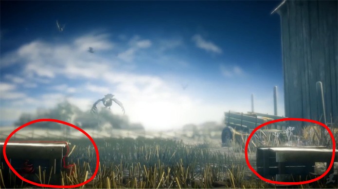 Esconda-se nas caixas mas não esqueça de pegar a lã extra necessária em Unravel (Foto: Reprodução/Rafael Monteiro)