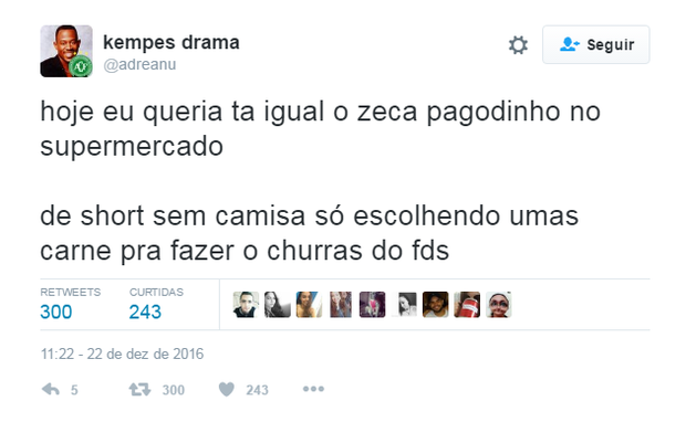 Comentários sobre foto de Zeca Pagodinho (Foto: Reprodução/Twitter)