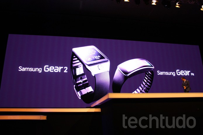 Galaxy Gear 2 e Galaxy Gear Fit, da Samsung (Foto: Allan Melo / TechTudo)