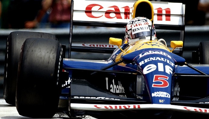 Nigel Mansell e o Red Five (Foto: Getty Images)