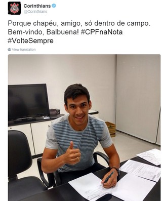 Corinthians provocou o São Paulo no Twitter (Foto: Reprodução)