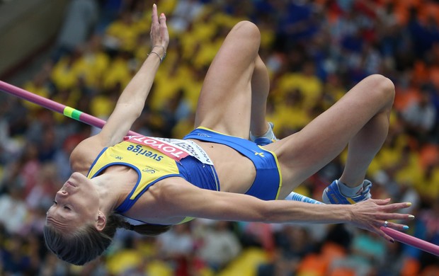 Emma Green Tregaro suecia unhas mundial atletismo moscou (Foto: AFP)