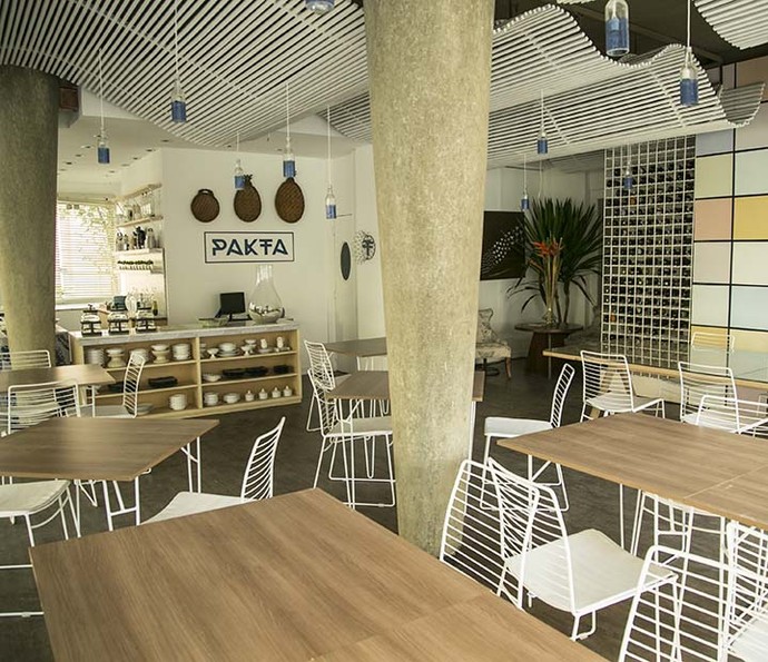 Restaurante faz parte da cidade cenográfica que retrata ambientes da Vila Madalena (Foto: Raphael Dias/Gshow)