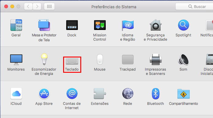 Acessando o item Teclado nas Preferências do Sistema (Foto: Reprodução/Edivaldo)