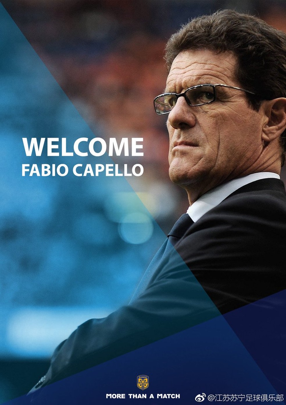 Fabio Capello anunciado pelo Jiangsu Sunning (Foto: Reprodução)