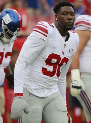 New York Giants defensive lineman Jason Pierre-Paul mão (Foto: Reuters) New York Giants defensive lineman Jason Pierre-Paul mão (Foto: Reuters)