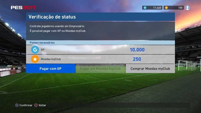Prossiga a compra no PES 2017 (Foto: Reprodução/Murilo Molina)