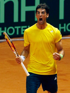 Thomaz Bellucci vence Roberto bautista tenis copa davis (Foto: Reuters) Thomaz Bellucci vence Roberto bautista tenis copa davis (Foto: Reuters)