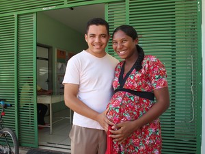 Lucijiane Gomes, grávida de gêmeas (Foto: Catarina Costa/G1 PI)