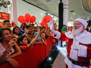 Papai Noel chega ao North Shopping  (Foto: Divulgação)