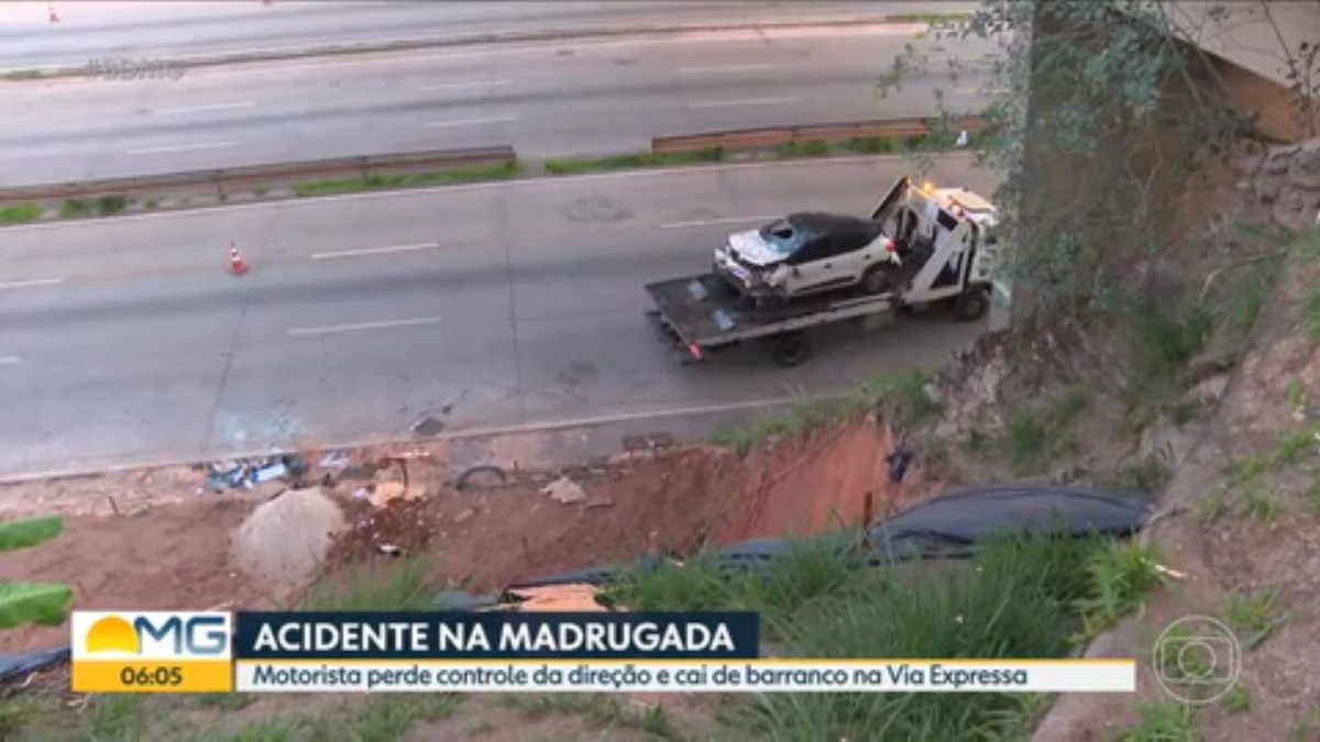 Motorista fica ferido após perder controle da direção e cair em