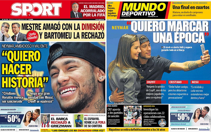 Neymar capas jornais (Foto: Reprodução)