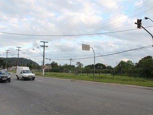 Área onde será construída o novo acesso (Foto: Divulgação/Prefeitura de Guarujá)
