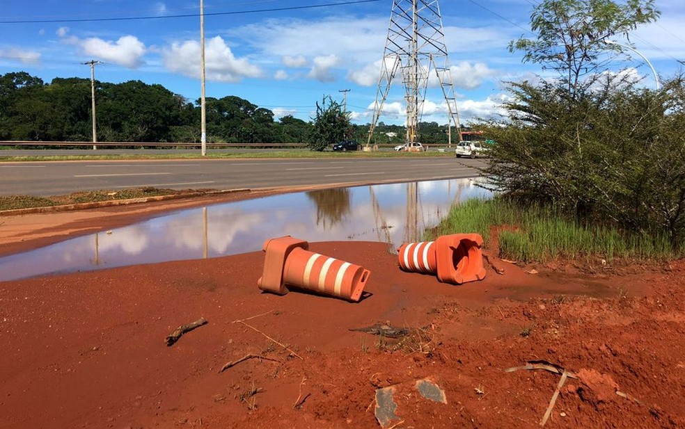 Trevo de Triagem Norte, em Brasília (Foto: Luiza Garonce/G1)
