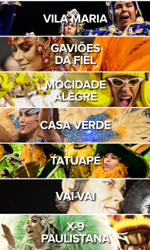 Todas as escolas - Segundo dia carnaval de São Paulo no Anhembi (Foto: G1)