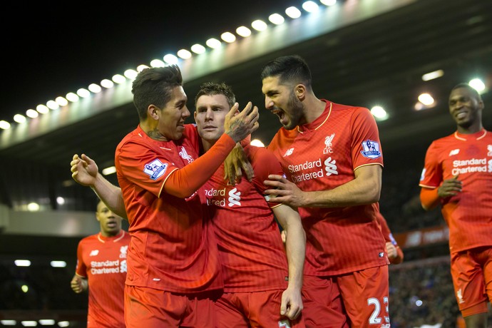 Firmino Milner Liverpool Swansea (Foto: AP)