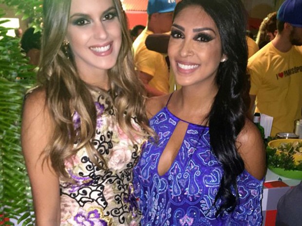 Ex-BBBs Angela e Amanda em festa em São Paulo (Foto: Instagram/ Reprodução)