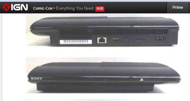 Site 'IGN' mostra supostas imagens do novo modelo do PS3 (Foto: Reprodução)