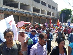 Dia Nacional de Lutas leva manifestantes para as ruas  (Foto: João Cunha/G1)