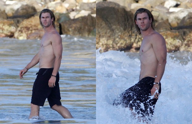 Quando como um bom australiano ele decide dar uma mergulho no mar. (Foto: Divulgação)
