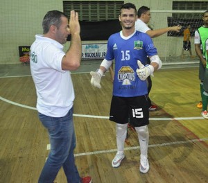 Goleiro Bruno, do Palmeiras, time da segunda divisão do futsal acreano (Foto: Adelcimar Carvalho/G1)