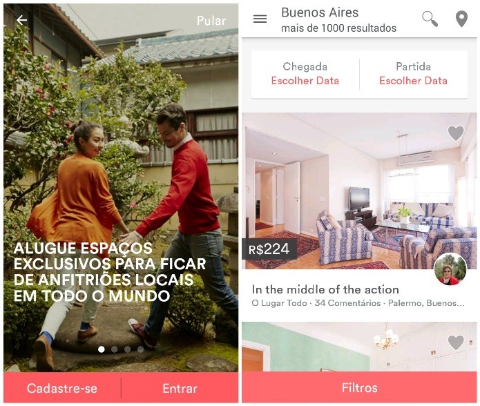 Airbnb permite reservar acomodações facilmente (Foto: Reprodução/Lívia Dâmaso)