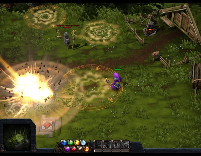 Enquanto as Magickas são acionadas de acordo com a barra de energia canalizada, os feitiços normais do game precisarão combinar até três dos oito elementos mágicos (Foto: Reprodução/Daniel Ribeiro)