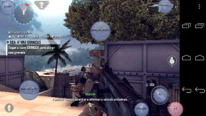 Exemplo de configuração para o jogo Modern Combat 4 (Foto: Reprodução / Dario Coutinho).