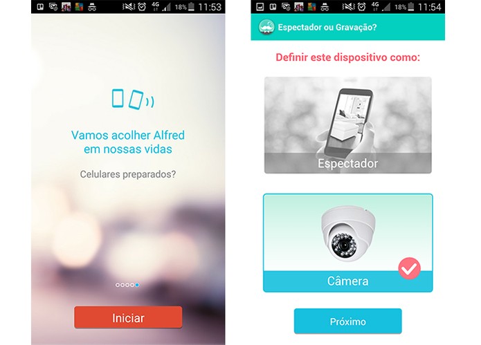 Alfred tem interface em português e mantém celulares como câmera e espectador (Foto: Reprodução/Barbara Mannara)
