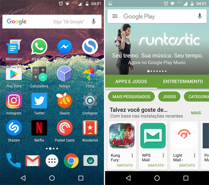 Configura a impressão digital na Play Store (Foto: Reprodução)