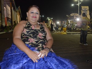 Catia Santos diz que realiza sonho em desfilar no carnaval amapaense (Foto: Abinoan Santiago/G1)