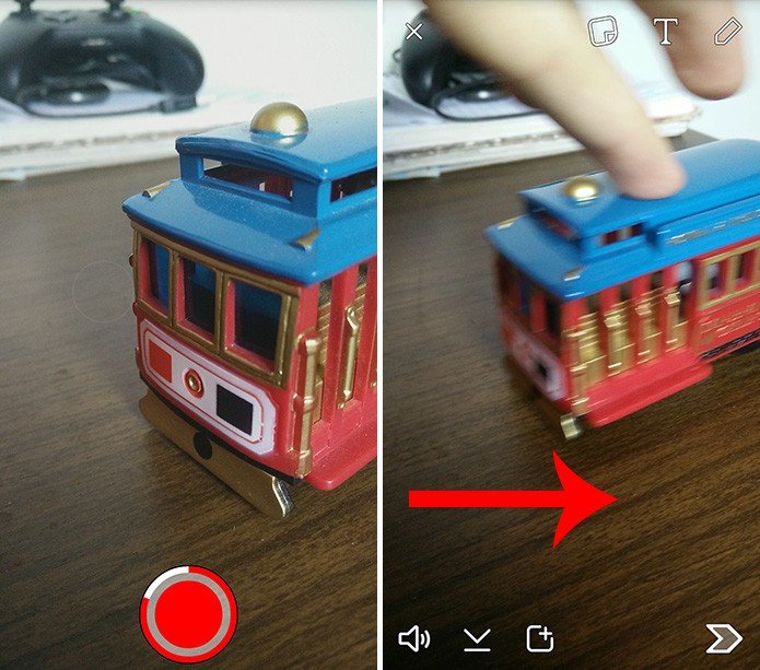 Snapchat possui novos filtros que alteram a velocidade do vídeo no Android e iOS (Foto: Reprodução/Elson de Souza)