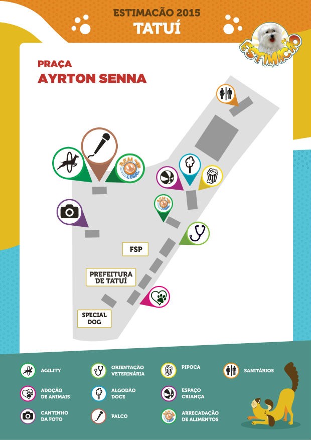 Confira o mapa do evento, que será realizado na Praça Ayrton Senna (Foto: Divulgação)