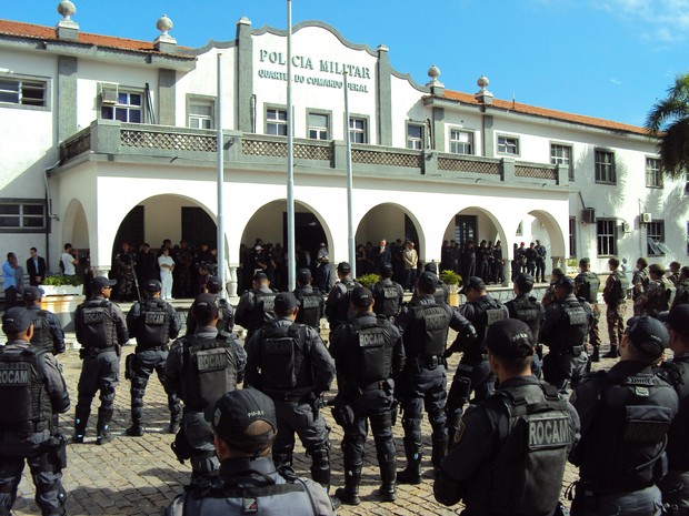 Coronel Araújo promove a última formatura geral com o efetivo antes da Copa do Mundo. (Foto: Assessoria de comunicação da PMRN)