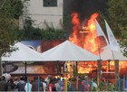 Incêndio destrói trailer em festa no Paraná (Jean Renato / Arquivo Pessoal)