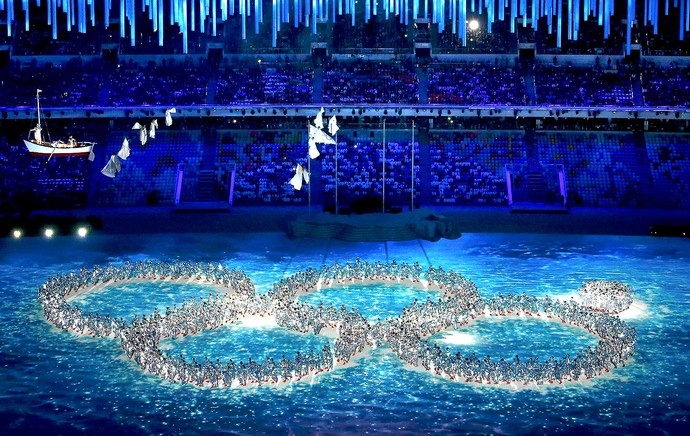 cerimônia encerramento Sochi anéis (Foto: Reuters)