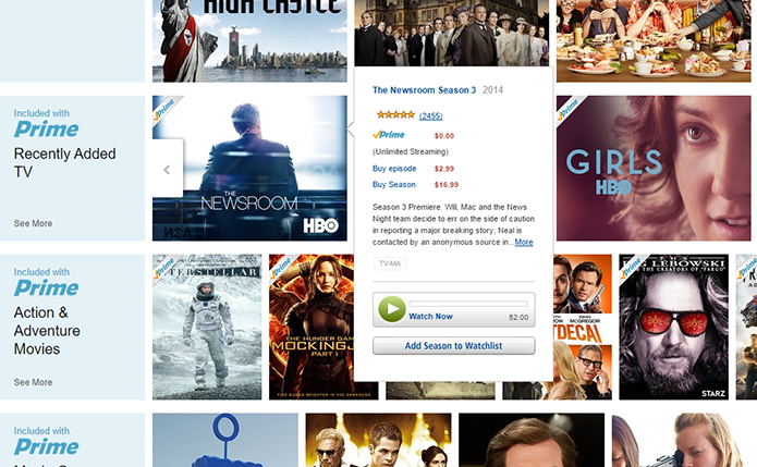 Serviço tem whishlist e notas, mas não é tão fácil de usar quanto Netflix (Foto: Reprodução/Paulo Alves)