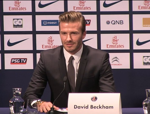 Beckham no PSG (Foto: Reprodução)