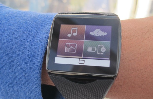 Toq, relógio inteligente da Qualcomm, foi exibido na CES 2014. (Foto: Gustavo Petró/G1)