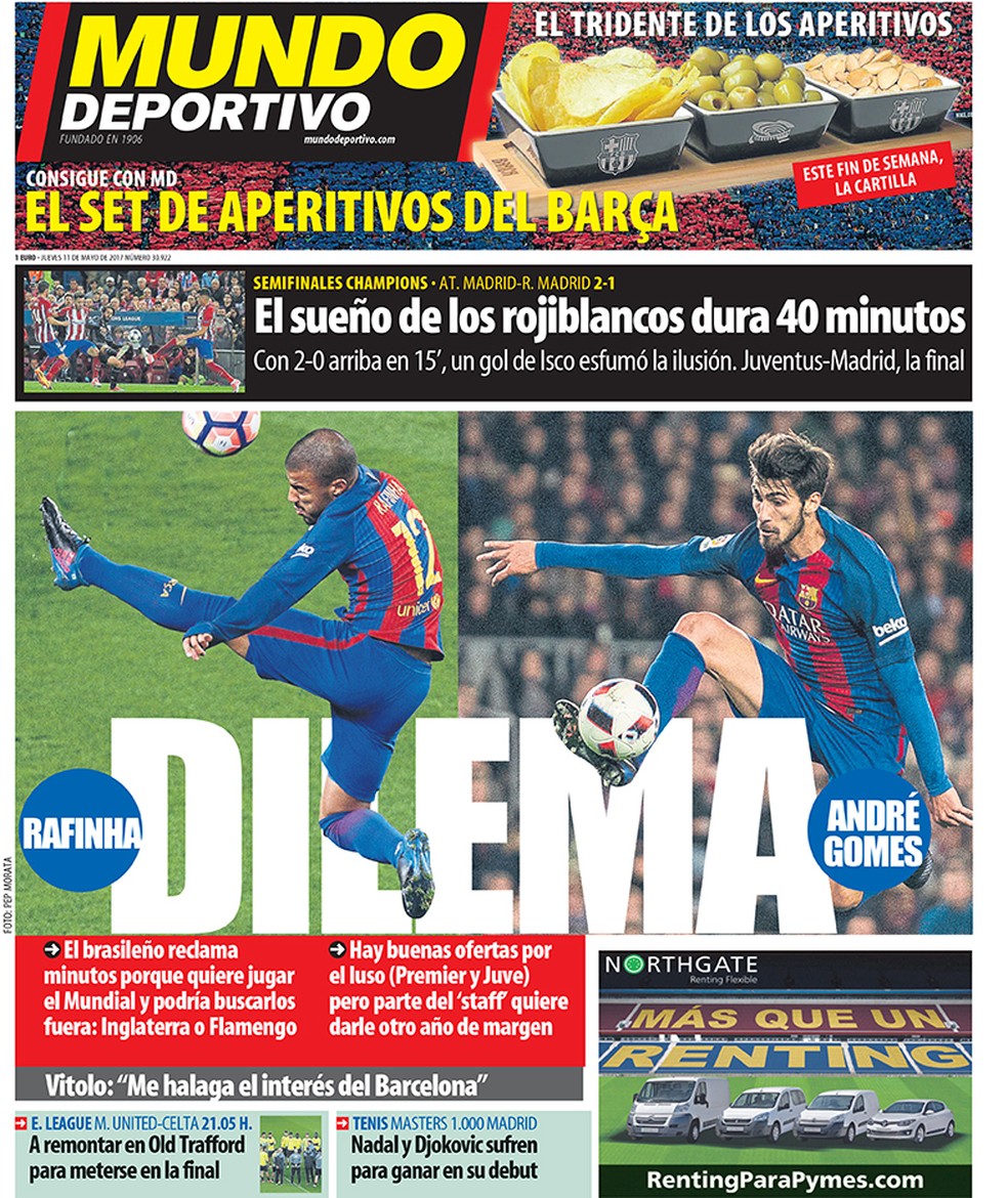 Mundo Deportivo fala sobre Rafinha no Flamengo (Foto: Reprodução)